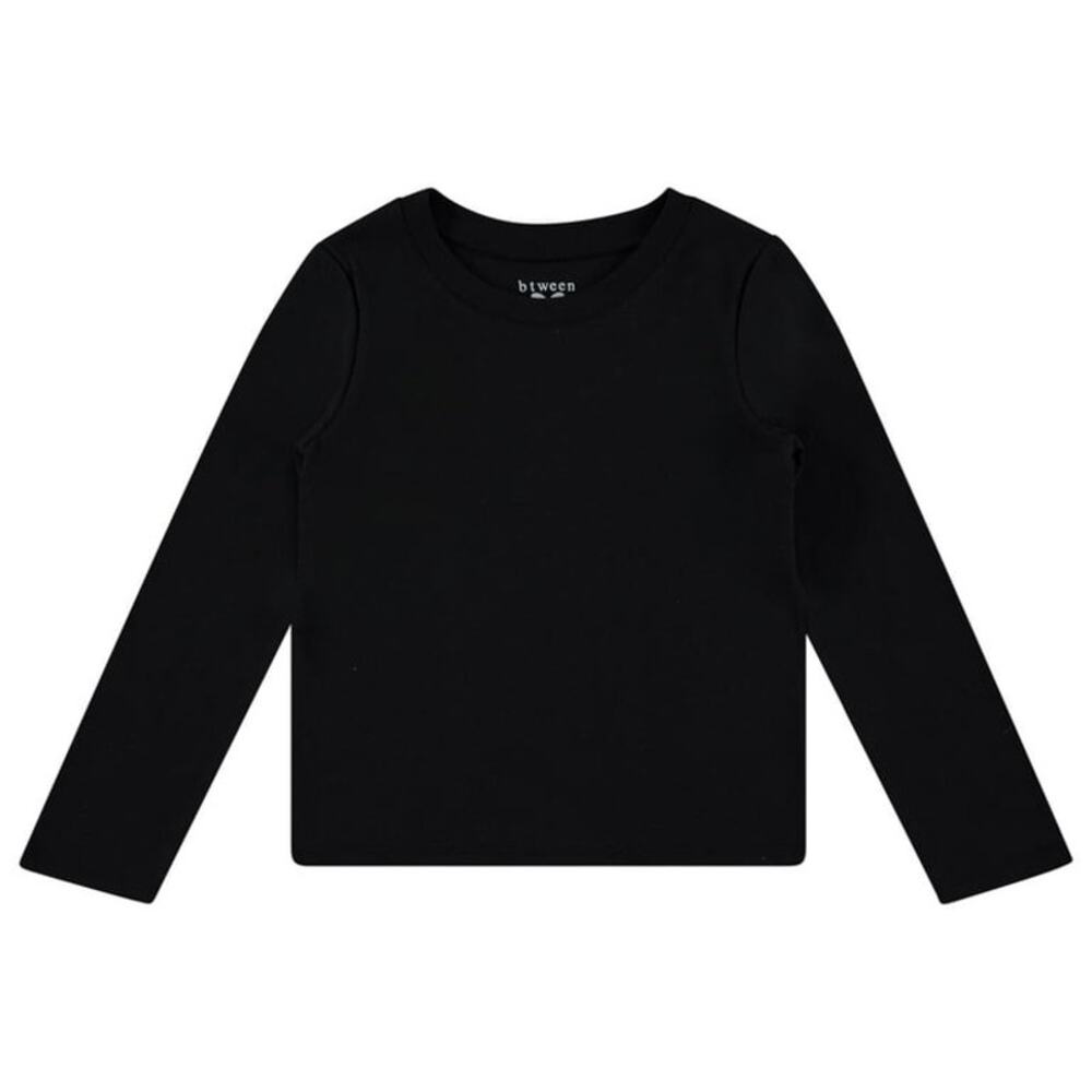 Btween Girls Black Long Sleeve T-Shirt Youth Size 12